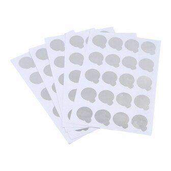 Lijm stickers 240 stuks (aluminium)