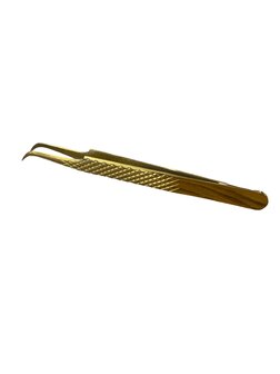 Golden Tweezers curved pincet