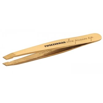 Tweezerman Ultra Precision mini slant tweezer gold