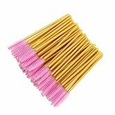 Pink/gold mascara brush 